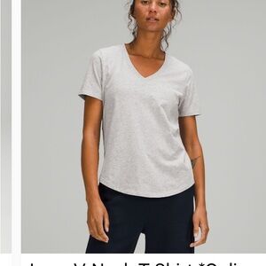 Lululemon love v neck. Size 2 heathered grey.